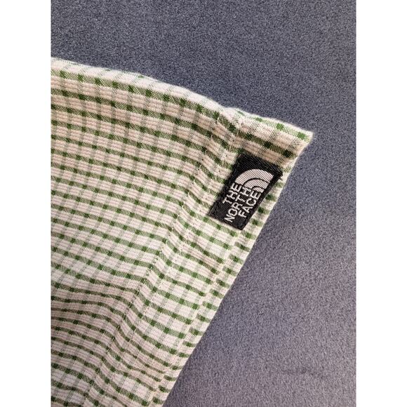 The North Face Short Sleeve Button Up Green Plaid Mens LG - Picture 6 of 9